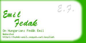 emil fedak business card