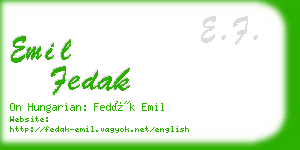 emil fedak business card